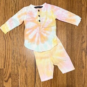 Tie-Dye Long Sleeve Baby Set 6M